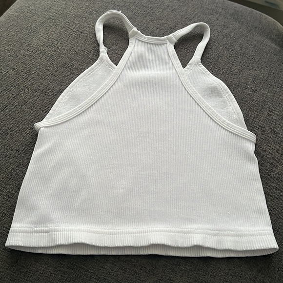 ❄️SOLD❄️Happiness Runs Crop Tank Top Sz:M/L (8-12) Color: White - Picture 5 of 5